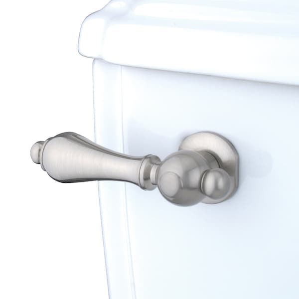Restoration Toilet Tank Lever, Brushed Nickel